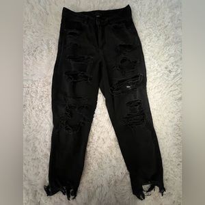 black american eagle strigid mom jean